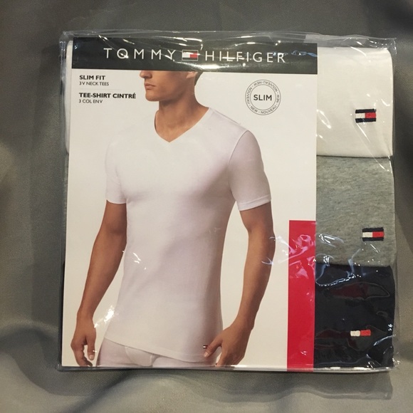 Tommy Hilfiger Other - Tommy Hilfiger Slim Fit V-Necks Navy, White, Gray, Large